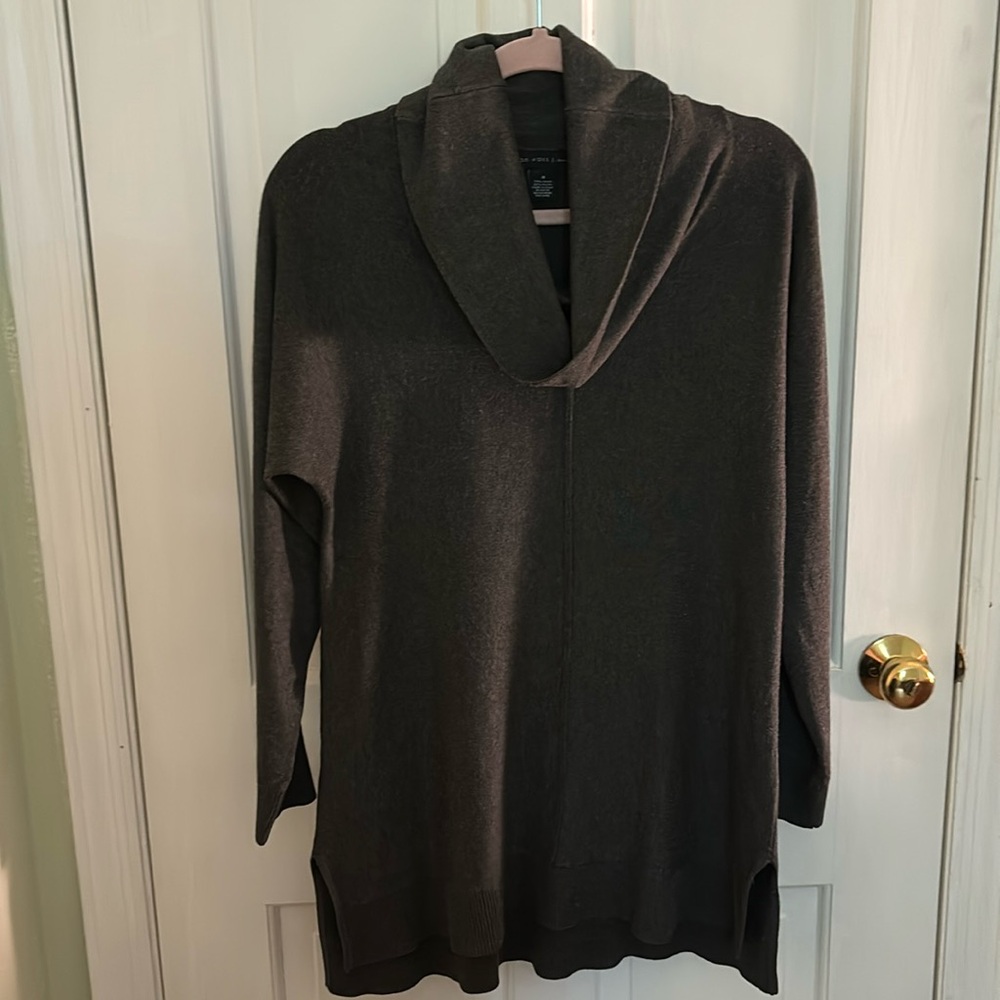 Grey cowl neck sweater